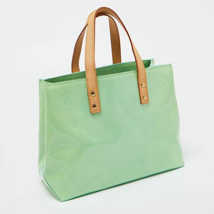 Pre Owned Louis Vuitton Peppermint Monogram Vernis Reade PM Bag