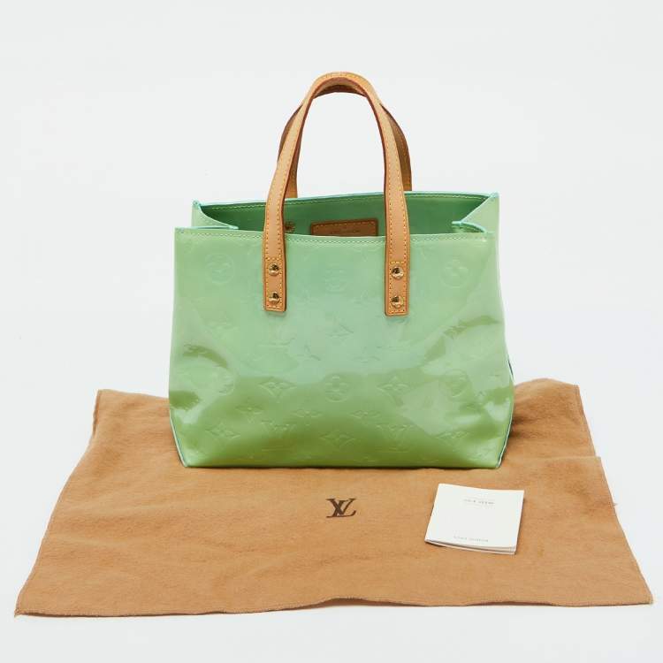 Pre Owned Louis Vuitton Peppermint Monogram Vernis Reade PM Bag