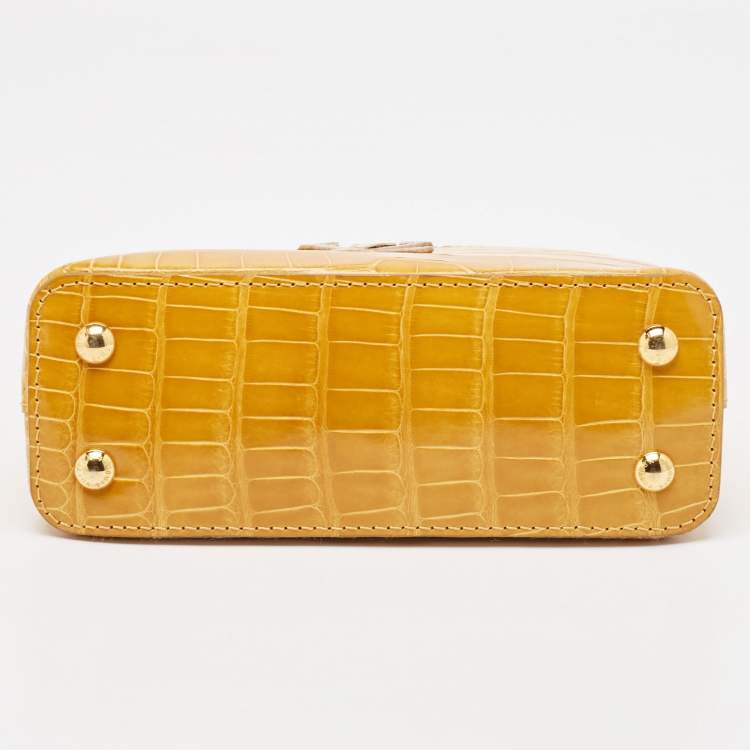 Pre Owned Louis Vuitton Tricolor Crocodile Capucines Mini Bag