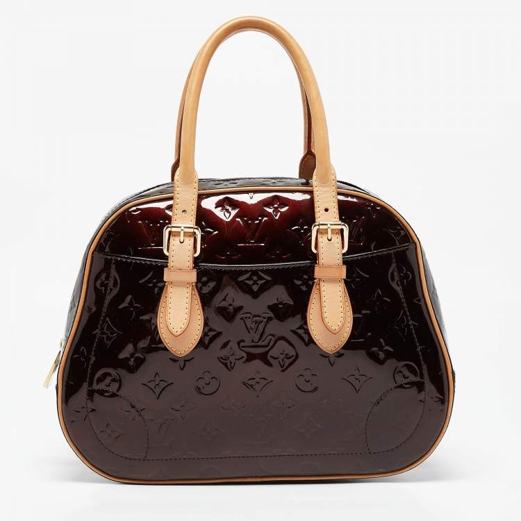 Pre Owned Louis Vuitton Amarante Monogram Vernis Summit Drive Bag