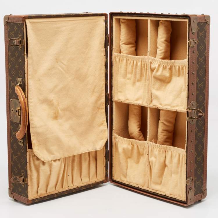 Pre Owned Louis Vuitton Monogram Canvas Gemine Shoe Trunk