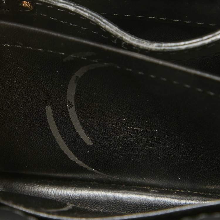 Pre Owned Louis Vuitton Black/Gold Beaded Embroidered Cruella Satin Capucines Mini Bag