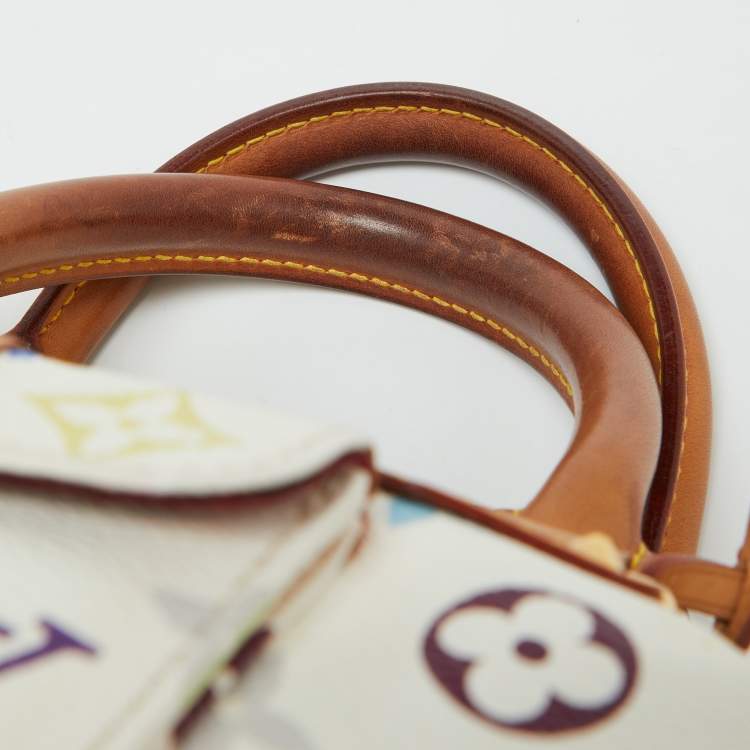 Pre Owned Louis Vuitton White Monogram Multicolore Canvas Speedy 30 Bag