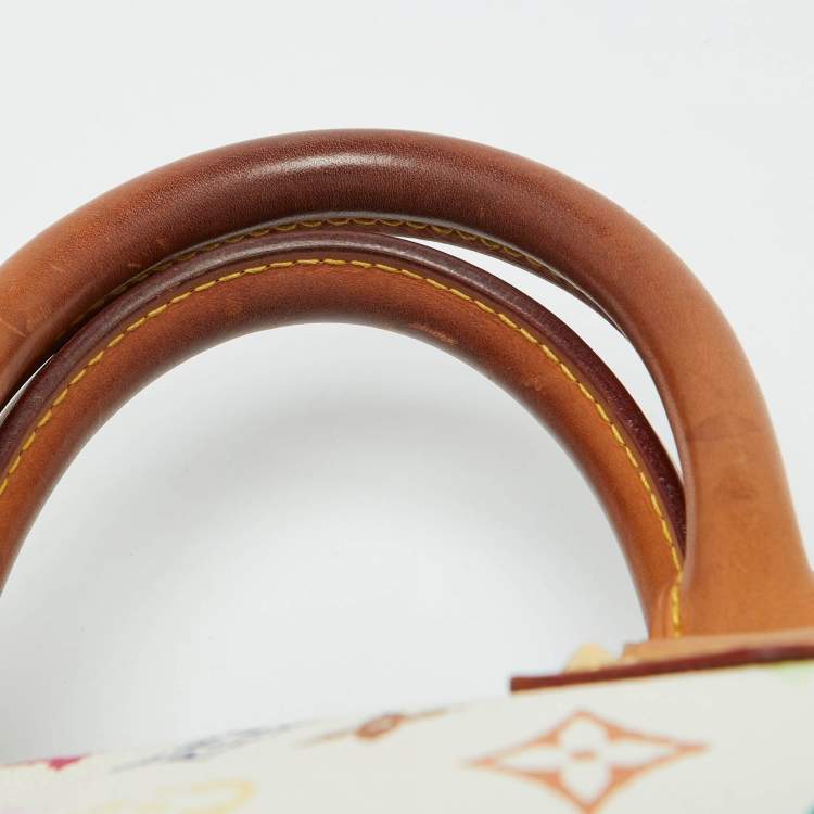 Pre Owned Louis Vuitton White Monogram Multicolore Canvas Speedy 30 Bag