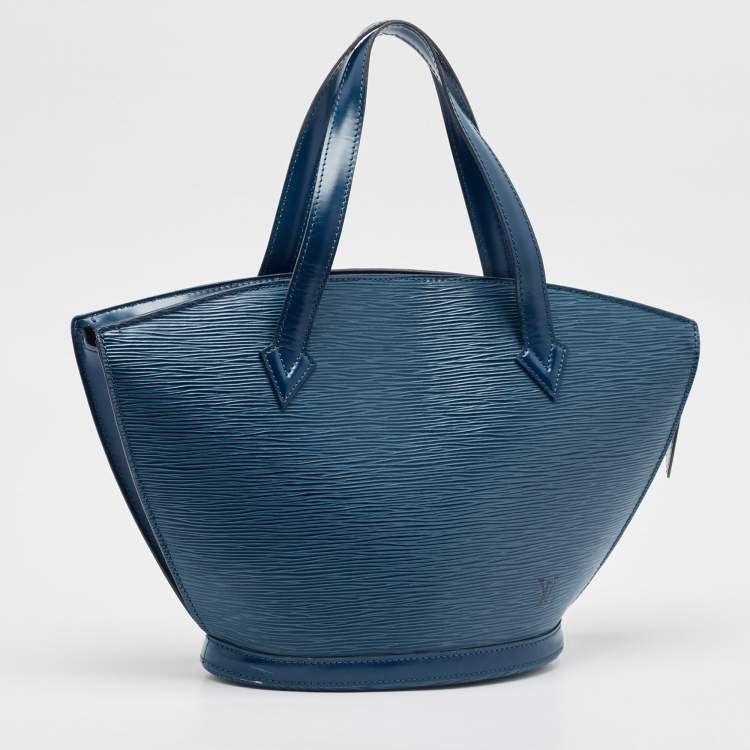 Pre Owned Louis Vuitton Toledo Blue Epi Leather Saint Jacques PM Bag