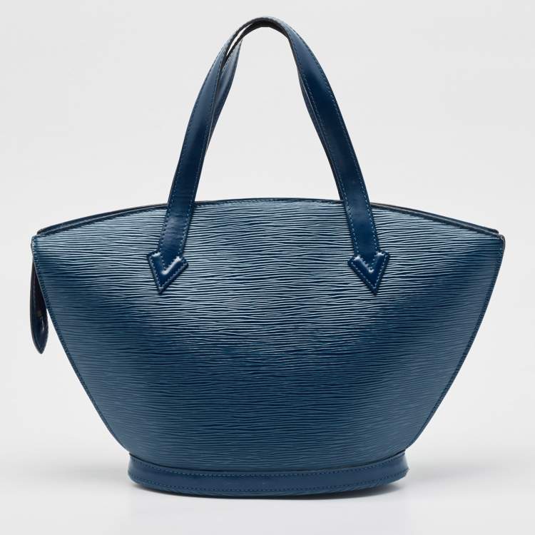 Pre Owned Louis Vuitton Toledo Blue Epi Leather Saint Jacques PM Bag