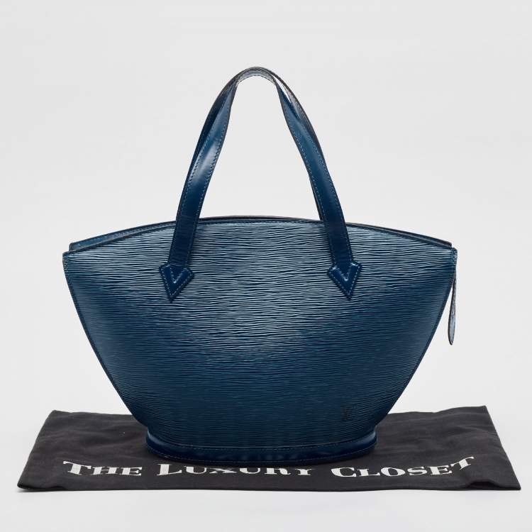Pre Owned Louis Vuitton Toledo Blue Epi Leather Saint Jacques PM Bag
