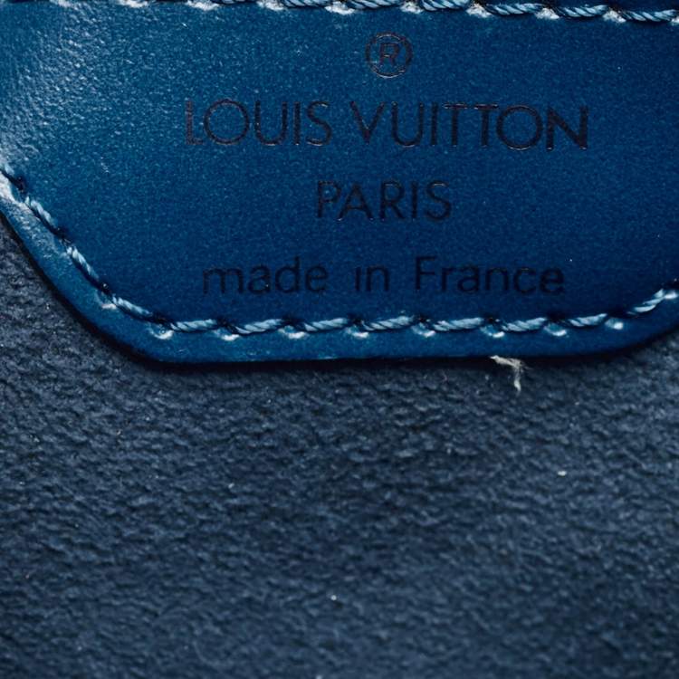 Pre Owned Louis Vuitton Toledo Blue Epi Leather Saint Jacques PM Bag