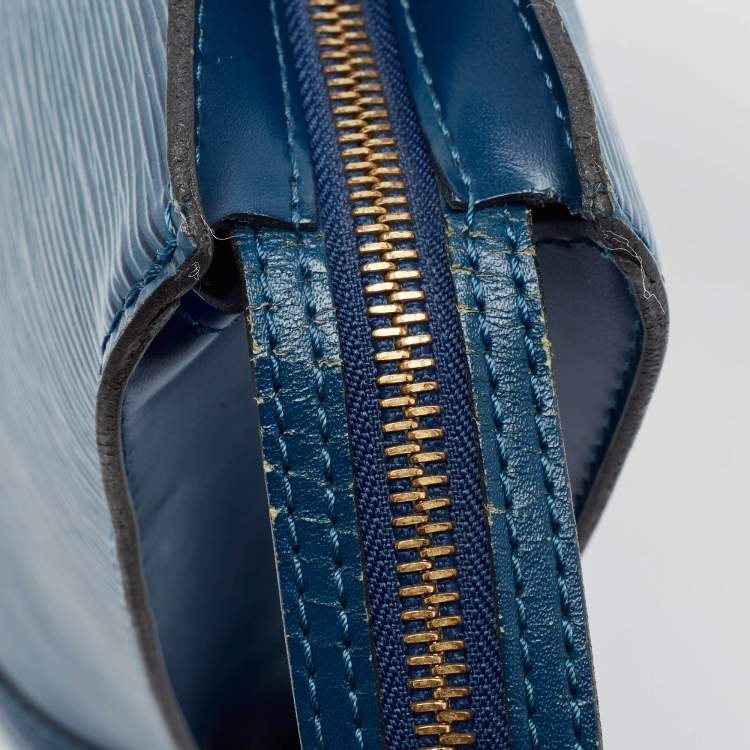Pre Owned Louis Vuitton Toledo Blue Epi Leather Saint Jacques PM Bag