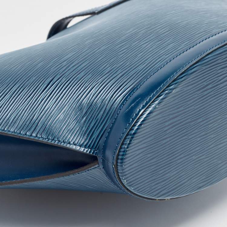 Pre Owned Louis Vuitton Toledo Blue Epi Leather Saint Jacques PM Bag