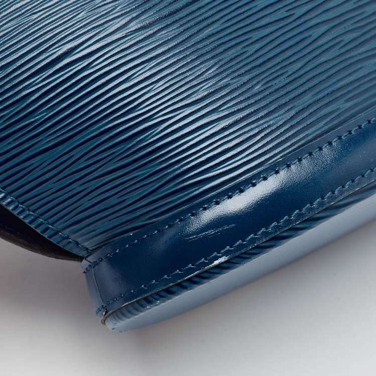 Pre Owned Louis Vuitton Toledo Blue Epi Leather Saint Jacques PM Bag