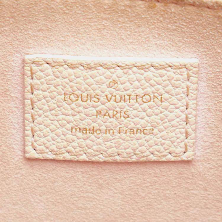 Pre Owned Louis Vuitton Light Pink Yellow Leather Monogram Empreinte OnTheGo PM Handbag