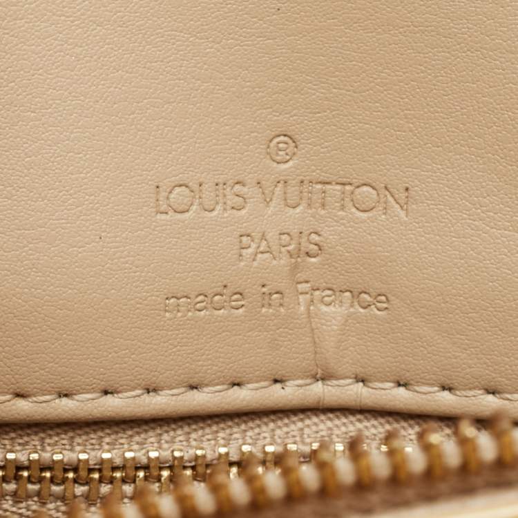 Pre Owned Louis Vuitton Beige Monogram Vernis Houston Bag