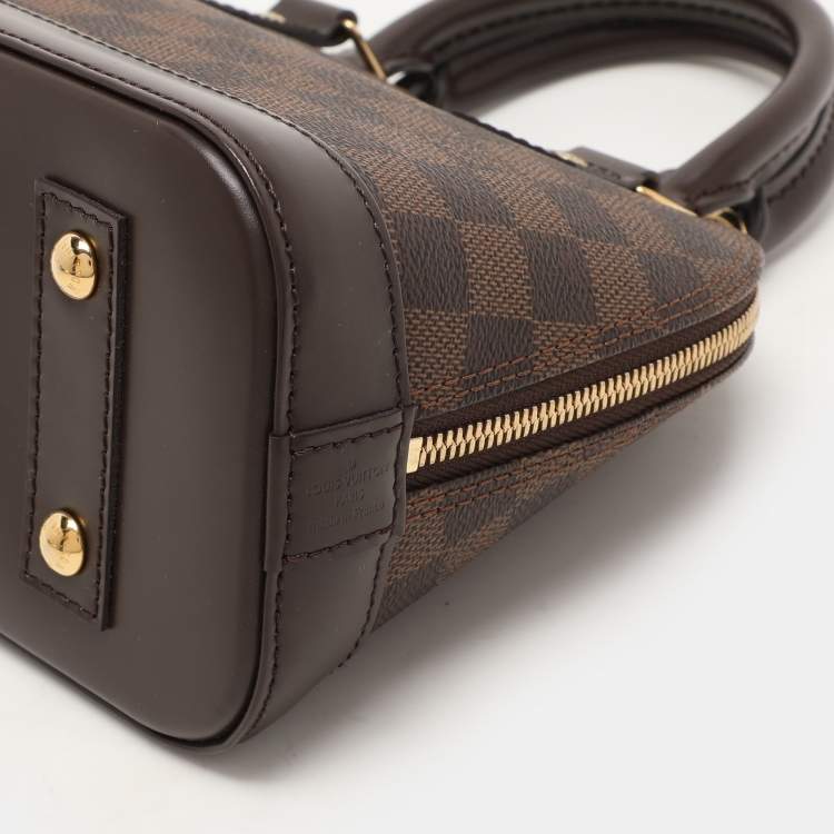 Pre Owned Louis Vuitton Damier Ebene Canvas Alma BB Bag