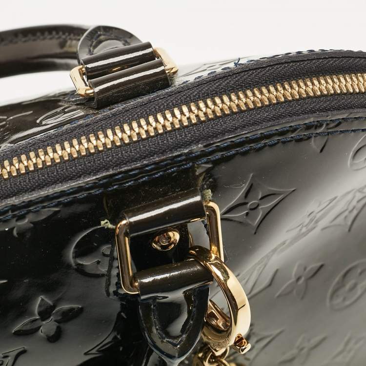 Pre Owned Louis Vuitton Vert Bronze Monogram Vernis Alma PM Bag