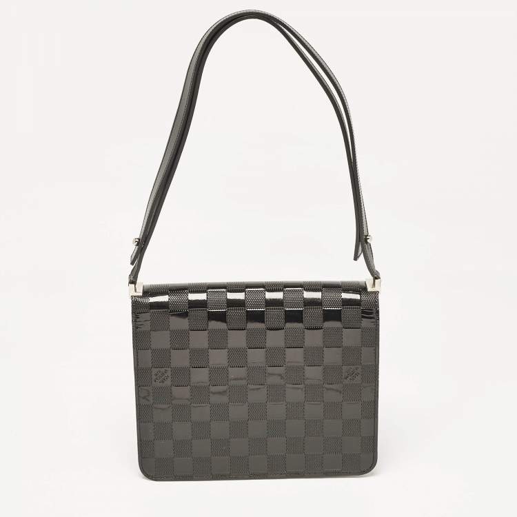 Pre Owned Louis Vuitton Black Damier Vernis Cabaret Bag