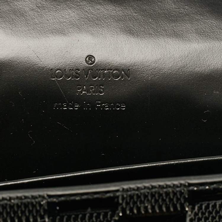Pre Owned Louis Vuitton Black Damier Vernis Cabaret Bag