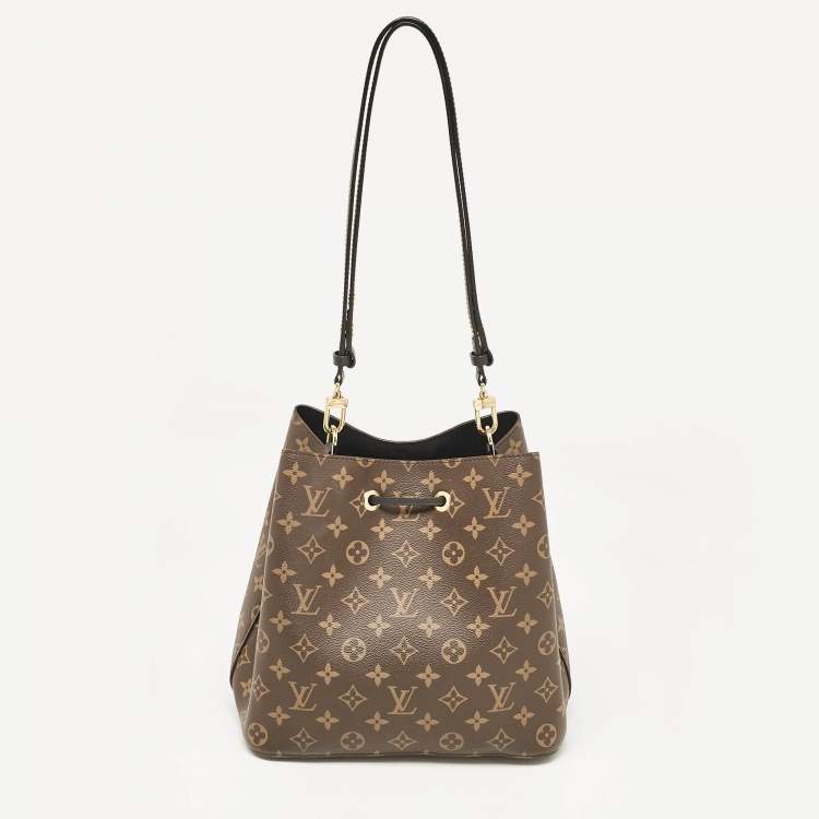 Pre Owned Louis Vuitton Black Monogram Canvas NeoNoe MM Bag