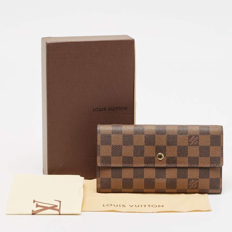 Pre Owned Louis Vuitton Damier Ebene Canvas Porte Tresor International Wallet