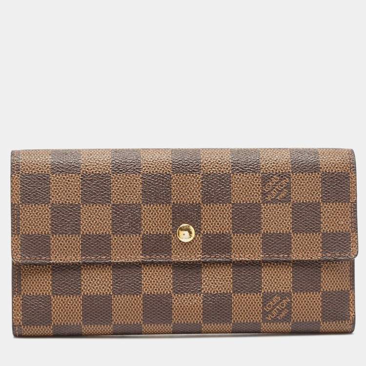 Pre Owned Louis Vuitton Damier Ebene Canvas Porte Tresor International Wallet