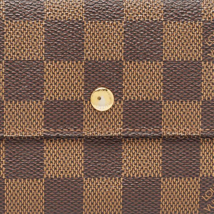 Pre Owned Louis Vuitton Damier Ebene Canvas Porte Tresor International Wallet