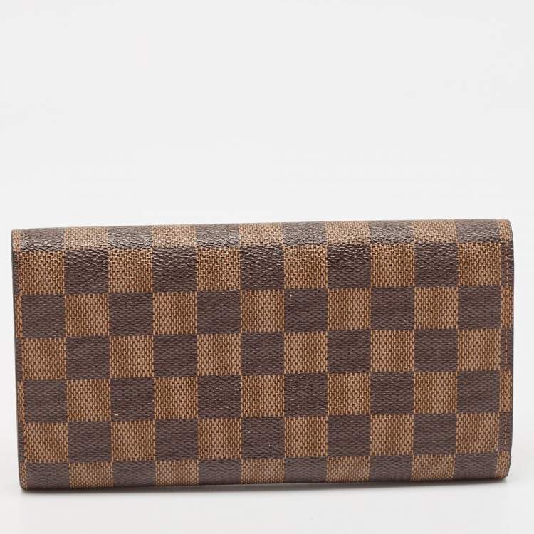 Pre Owned Louis Vuitton Damier Ebene Canvas Porte Tresor International Wallet