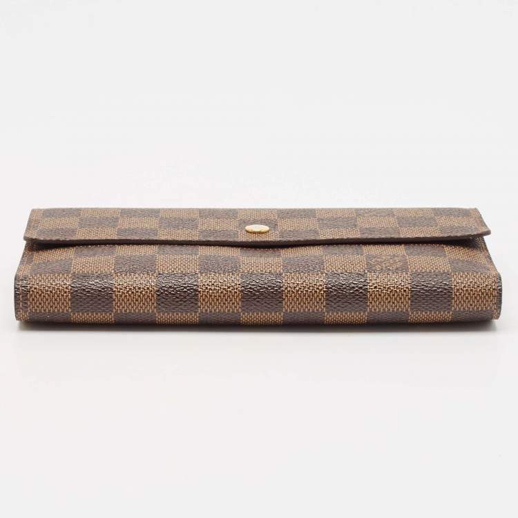 Pre Owned Louis Vuitton Damier Ebene Canvas Porte Tresor International Wallet