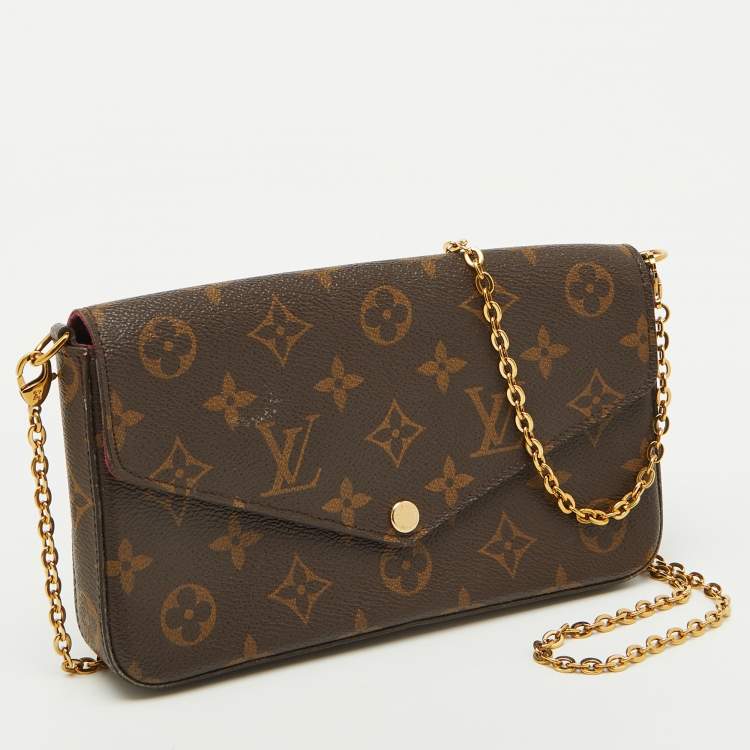 Pre Owned Louis Vuitton Monogram Canvas Pochette Felicie Bag