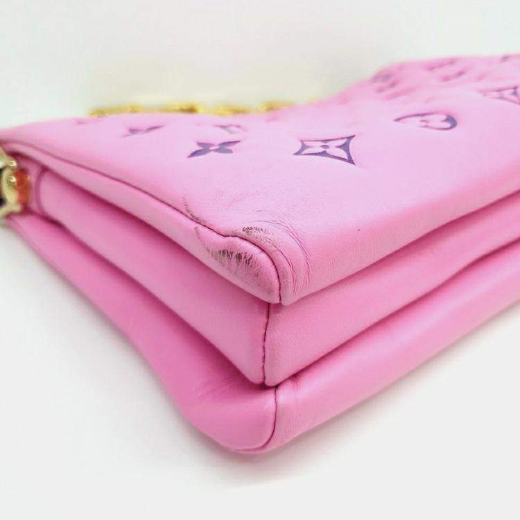Pre Owned Louis Vuitton Pink Leather Cusant PM Bag