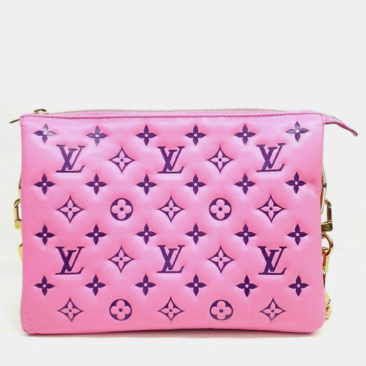 Pre Owned Louis Vuitton Pink Leather Cusant PM Bag