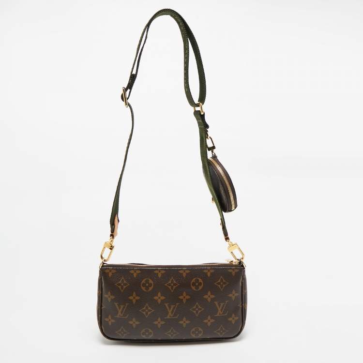 Pre Owned Louis Vuitton Khaki Monogram Canvas Multi Pochette Accessories Bag