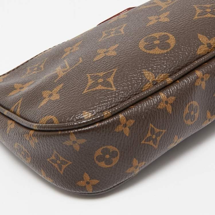 Pre Owned Louis Vuitton Khaki Monogram Canvas Multi Pochette Accessories Bag