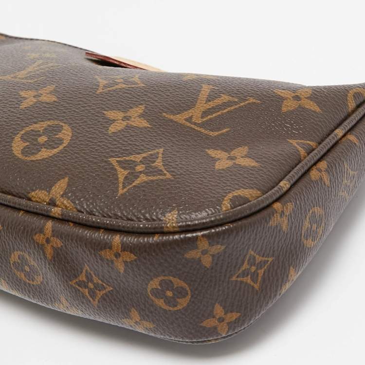 Pre Owned Louis Vuitton Khaki Monogram Canvas Multi Pochette Accessories Bag