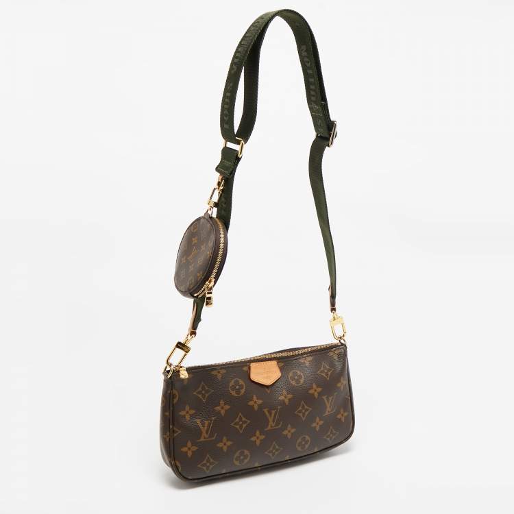 Pre Owned Louis Vuitton Khaki Monogram Canvas Multi Pochette Accessories Bag