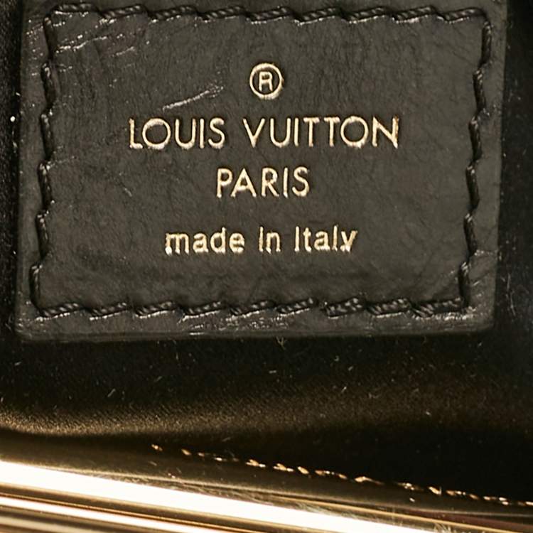 Pre Owned Louis Vuitton Black Monogram Suede and Patent Leather Limited Edition Motard Afterdark Bag