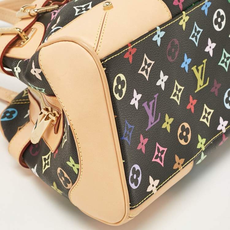 Pre Owned Louis Vuitton Black Monogram Multicolore Canvas Claudia Bag