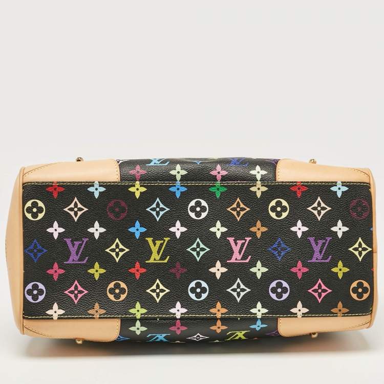 Pre Owned Louis Vuitton Black Monogram Multicolore Canvas Claudia Bag