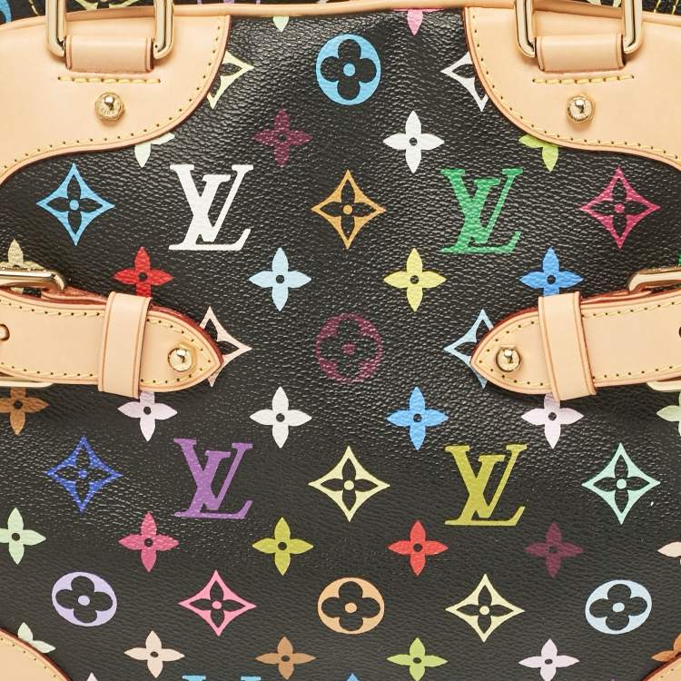 Pre Owned Louis Vuitton Black Monogram Multicolore Canvas Claudia Bag