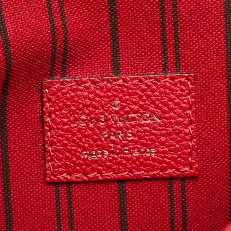 Pre Owned Louis Vuitton Cherry Monogram Empreinte Leather Pochette Metis Shoulder Bag