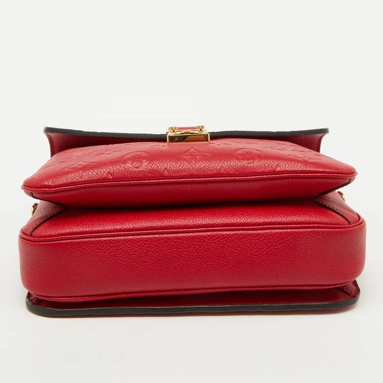 Pre Owned Louis Vuitton Cherry Monogram Empreinte Leather Pochette Metis Shoulder Bag