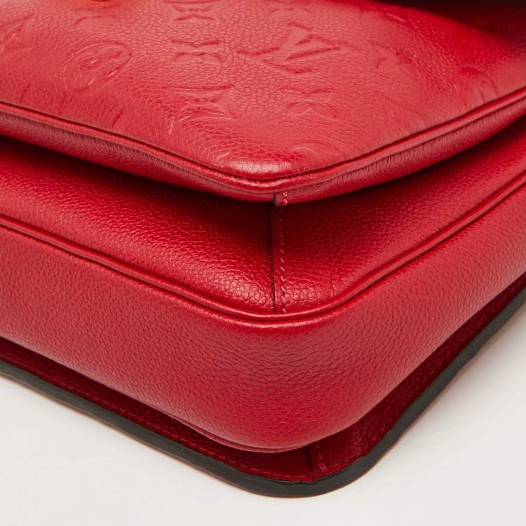 Pre Owned Louis Vuitton Cherry Monogram Empreinte Leather Pochette Metis Shoulder Bag