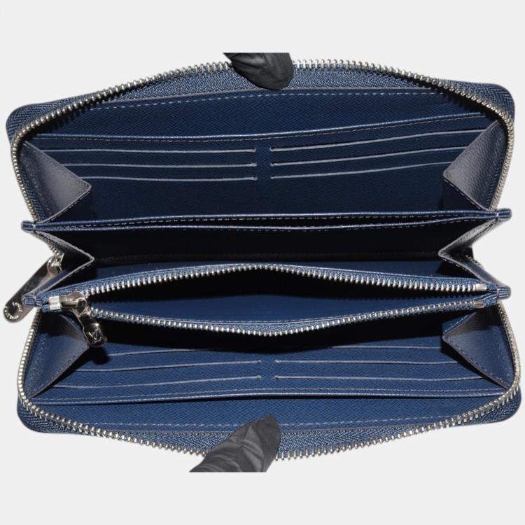 Pre Owned Louis Vuitton Blue Epi Leather Zippy Wallet