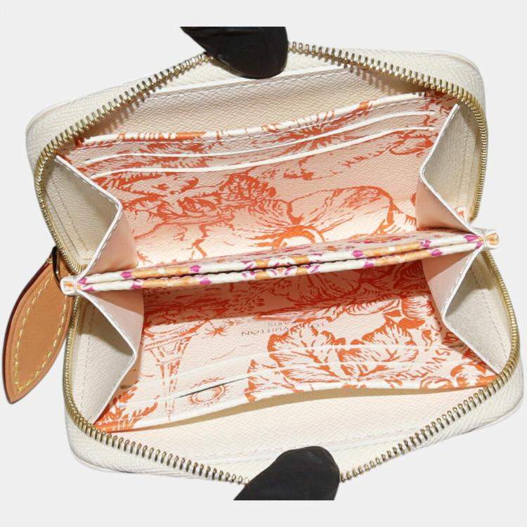 Pre Owned Louis Vuitton Orange Canvas Monogram Coin Case
