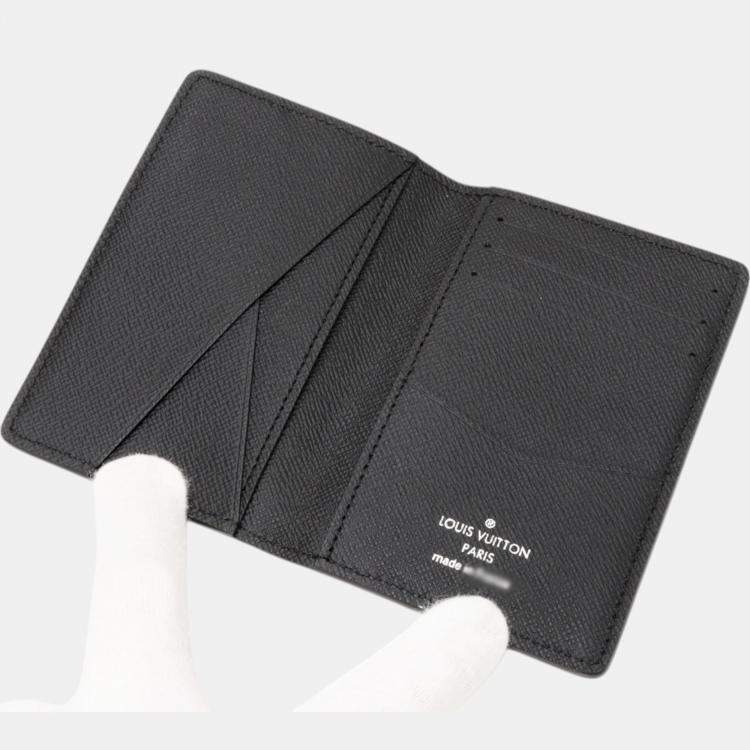 Pre Owned Louis Vuitton Black Leather Epi Bifold Card Case