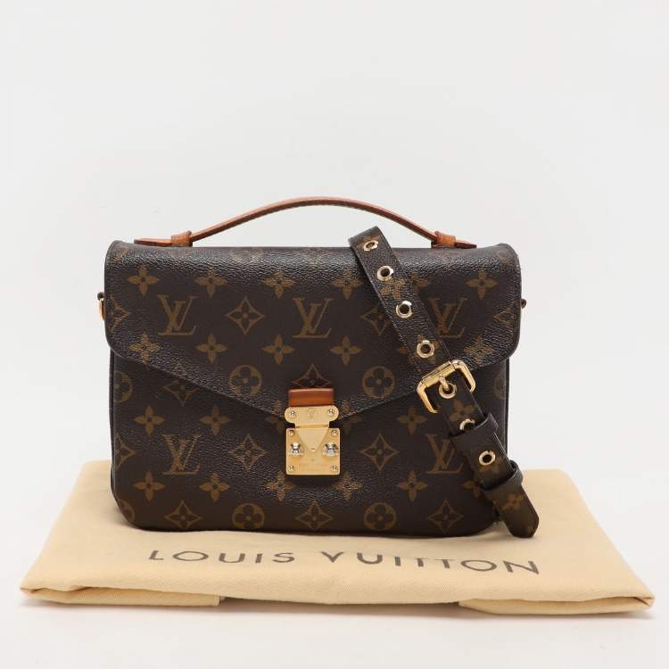 Pre Owned Louis Vuitton Monogram Canvas Pochette Metis Bag