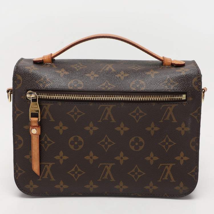 Pre Owned Louis Vuitton Monogram Canvas Pochette Metis Bag