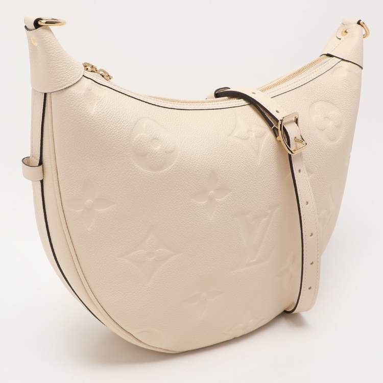 Pre Owned Louis Vuitton Creme Empreinte Leather Loop Hobo