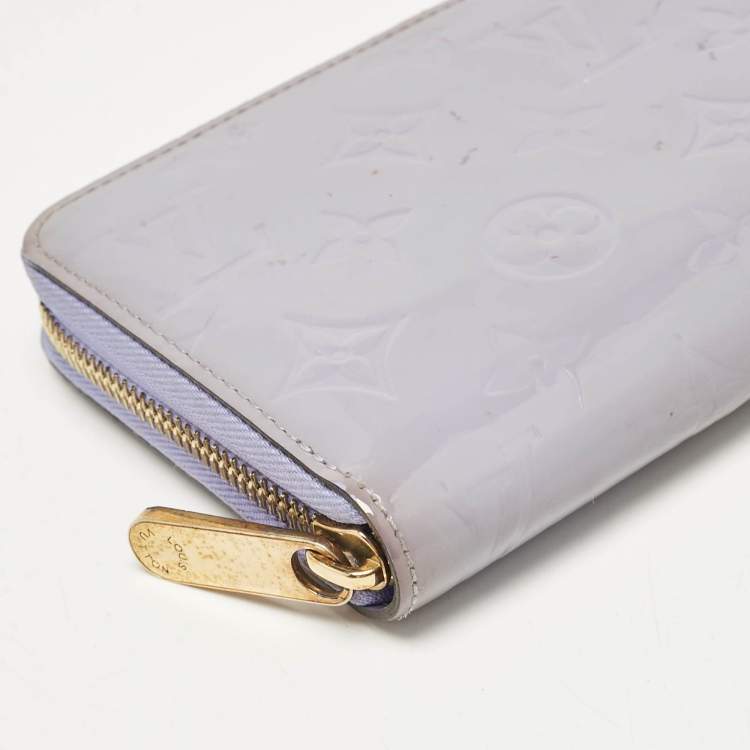 Pre Owned Louis Vuitton Lilac Monogram Vernis Zippy Wallet