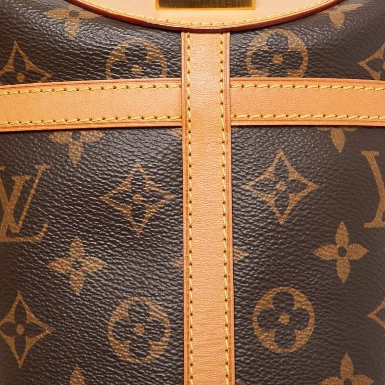 Pre Owned Louis Vuitton Monogram Canvas and Leather Duffle Bag