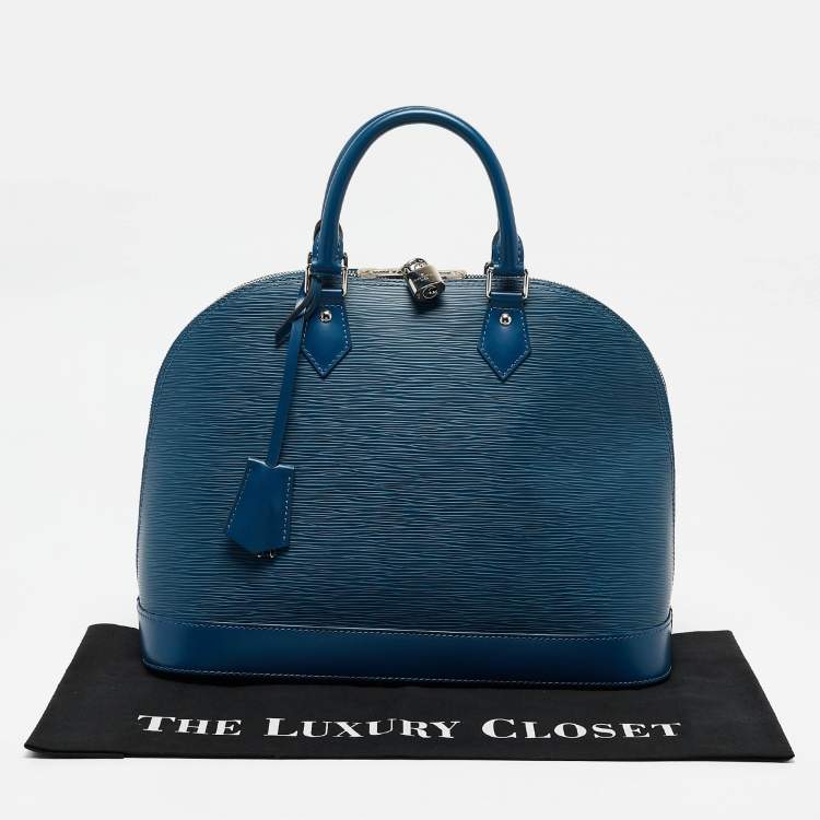 Pre Owned Louis Vuitton Saphir Epi Leather Alma MM Bag